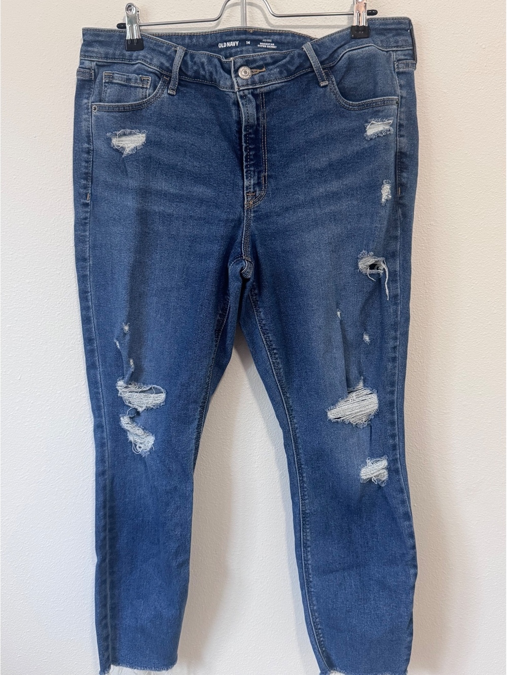 Old Navy Mid-Rise Rockstar Super Skinny Jeans Size 14